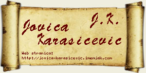 Jovica Karašićević vizit kartica